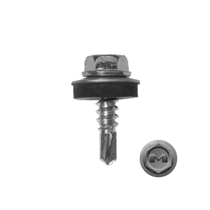 Саморез по металлу Daxmer 5,5х19 (250шт) сверло №3 RAL 7047